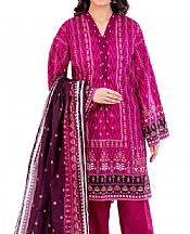 Gul Ahmed Fuchsia Lawn Suit- Pakistani Lawn Dress
