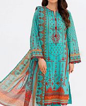 Gul Ahmed Aqua Lawn Suit- Pakistani Lawn Dress