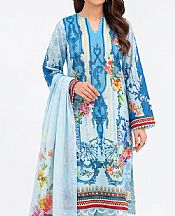 Gul Ahmed Blue Lawn Suit- Pakistani Designer Lawn Suits
