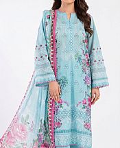 Gul Ahmed Sky Blue Lawn Suit- Pakistani Lawn Dress