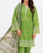 Gul Ahmed Parrot Green Lawn Suit- Pakistani Designer Lawn Suits