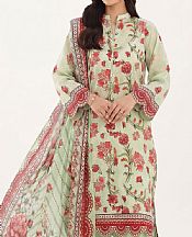 Gul Ahmed Pale Green Lawn Suit- Pakistani Designer Lawn Suits