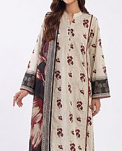 Gul Ahmed Ivory Lawn Suit- Pakistani Designer Lawn Suits