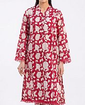 Gul Ahmed Red/Ivory Lawn Suit (2 pcs)- Pakistani Designer Lawn Suits