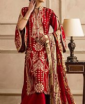 Gul Ahmed Scarlet Lawn Suit- Pakistani Lawn Dress