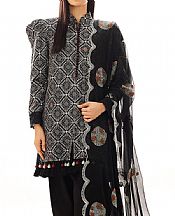 Black/Off White Jacquard Suit
