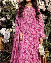 Gul Ahmed Raspberry Pink Lawn Suit- Pakistani Designer Lawn Suits