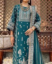 Gul Ahmed Teal Jacquard Suit- Pakistani Lawn Dress