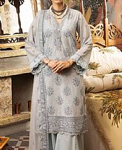 Gul Ahmed Grey Swiss Voile Suit- Pakistani Designer Lawn Suits