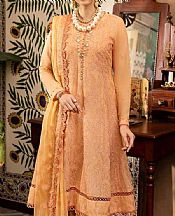 Gul Ahmed Persian Orange Swiss Voile Suit- Pakistani Lawn Dress