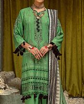 Gul Ahmed Green Jacquard Suit- Pakistani Designer Lawn Suits