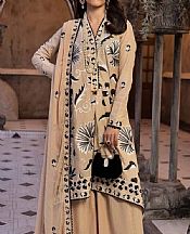 Gul Ahmed Tan Lawn Suit- Pakistani Designer Lawn Suits