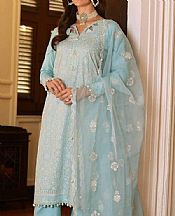 Gul Ahmed Sky Blue Lawn Suit- Pakistani Lawn Dress