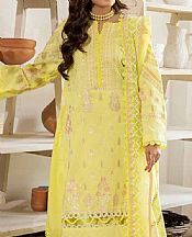 Gul Ahmed Yellow Lawn Suit- Pakistani Designer Lawn Suits
