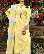 Gul Ahmed Light Yellow Lawn Suit- Pakistani Lawn Dress