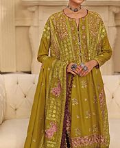 Olive Green Pashmina Suit- Pakistani Winter Clothing