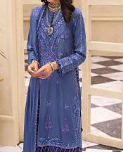 Cornflower Blue Pashmina Suit- Pakistani Winter Dress