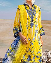 Gul Ahmed Yellow Lawn Suit- Pakistani Designer Lawn Suits