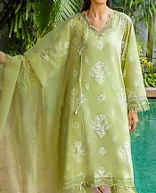 Gul Ahmed Pale Olive Lawn Suit- Pakistani Lawn Dress