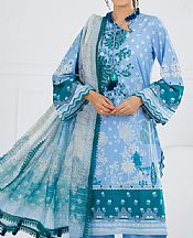 Gul Ahmed Light Blue Lawn Suit- Pakistani Designer Lawn Suits