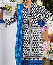 Off White/Black Lawn Suit