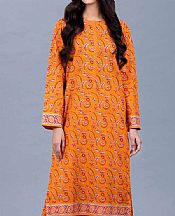 Safety Orange Lawn Kurti- Pakistani Designer Lawn Dress