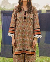 Fawn Brown Lawn Kurti- Pakistani Lawn Dress