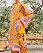 Golden Yellow Lawn Kurti- Pakistani Designer Lawn Dress