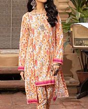 Peach/White Lawn Kurti- Pakistani Lawn Dress