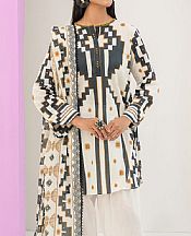 Off White/Black Lawn Suit