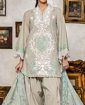 Pastel Grey Lawn Suit