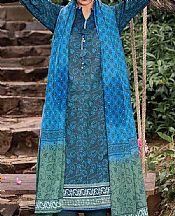 Teal Blue Khaddar Suit- Pakistani Winter Dress