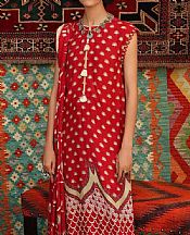 Red Linen Suit- Pakistani Winter Dress