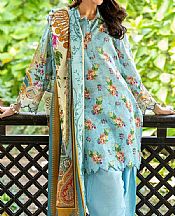 Gul Ahmed Sky Blue Khaddar Suit- Pakistani Winter Dress