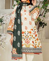 Gul Ahmed Off White Khaddar Suit- Pakistani Winter Clothing