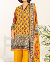 Gul Ahmed Golden Yellow Khaddar Suit- Pakistani Winter Clothing