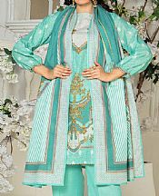 Gul Ahmed Aqua Khaddar Suit- Pakistani Winter Dress