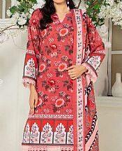Gul Ahmed Pastel Red Khaddar Suit- Pakistani Winter Dress