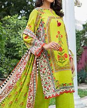 Gul Ahmed Lime Green Khaddar Suit- Pakistani Winter Clothing