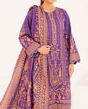 Gul Ahmed Purple Khaddar Suit- Pakistani Winter Dress
