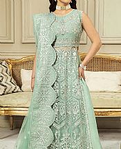 House Of Nawab Mint Green Net Suit- Pakistani Designer Chiffon Suit