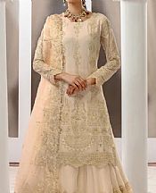 House Of Nawab Ivory Chiffon Suit- Pakistani Designer Chiffon Suit