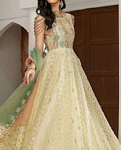 House Of Nawab Cream Organza Suit- Pakistani Designer Chiffon Suit