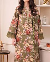 Humdum Army Green Viscose Suit- Pakistani Winter Dress