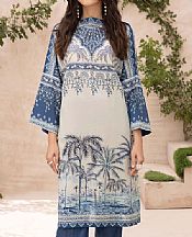 Humdum White/Blue Lawn Suit (2 Pcs)- Pakistani Lawn Dress