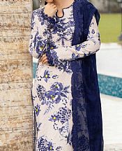 Off White/Navy Karandi Suit