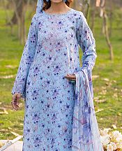 Humdum Ink Blue Lawn Suit- Pakistani Lawn Dress