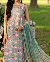 Humdum Grey Lawn Suit- Pakistani Designer Lawn Suits