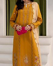 Humdum Mustard Viscose Suit- Pakistani Winter Dress