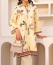 Humdum Cream Cotton Suit (2 Pcs)- Pakistani Designer Lawn Suits